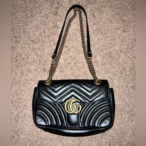 Gucci GG Marmont small black shoulder bag